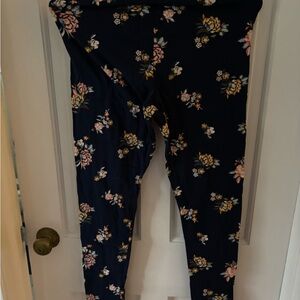 Old Navy Navy Floral Girls' Leggings